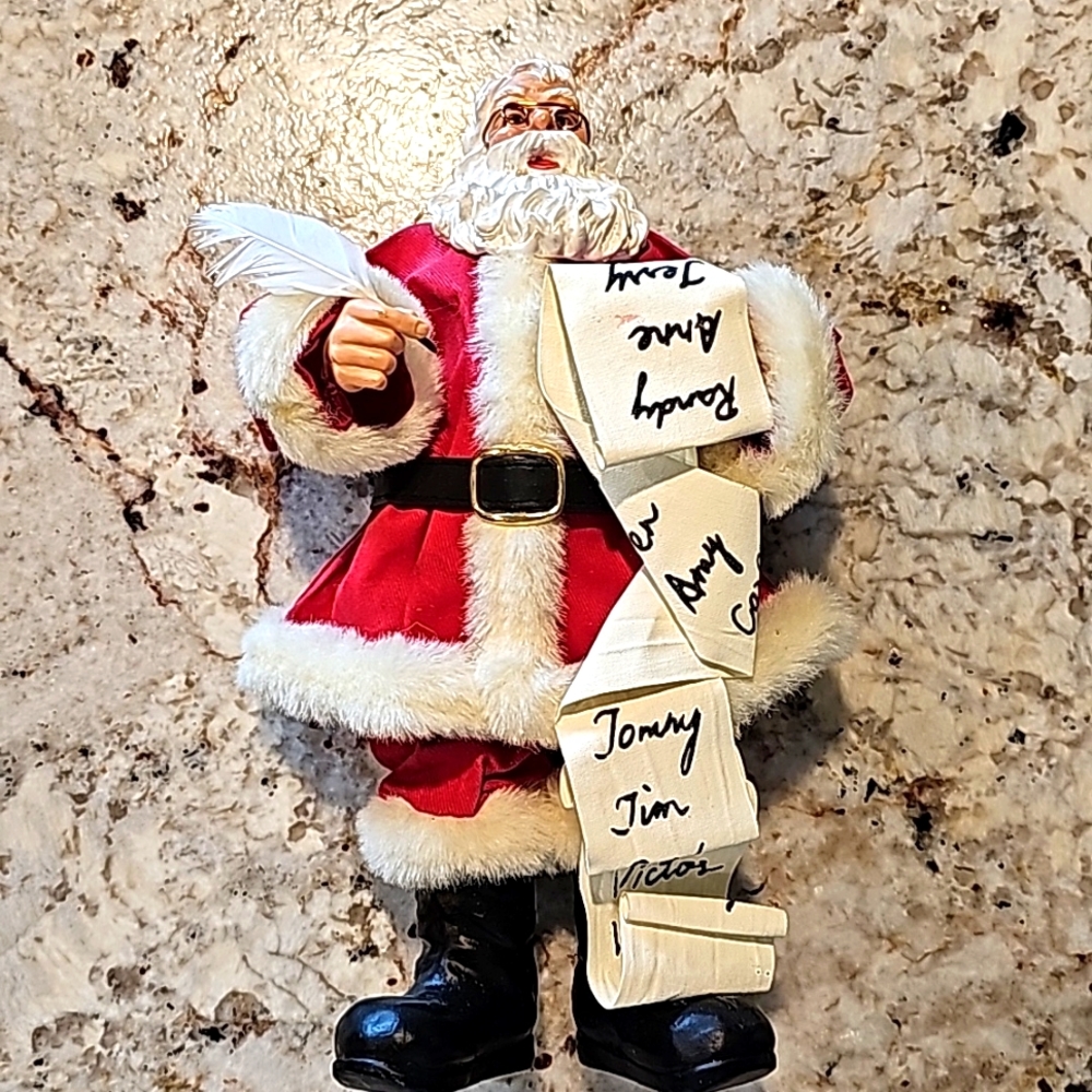 Vintage Possible Dreams Style Santa Claus Checking His List